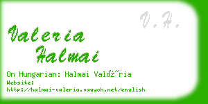 valeria halmai business card